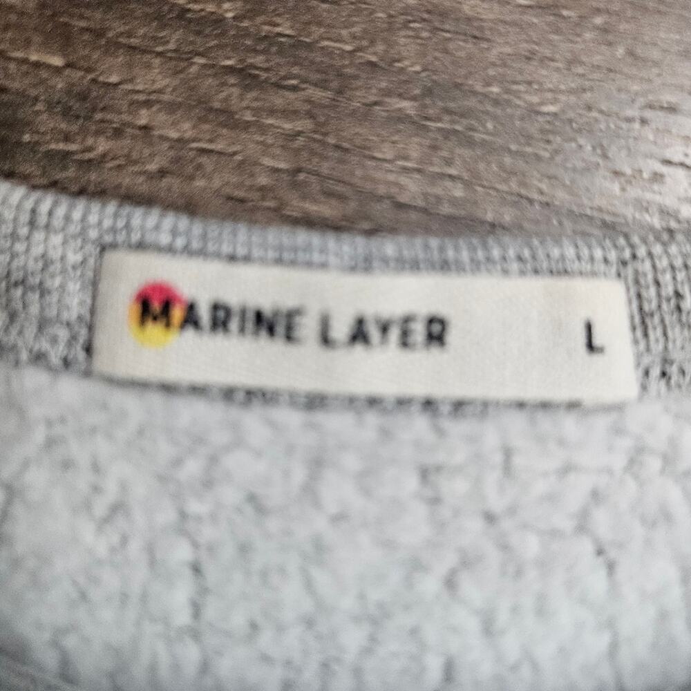 Marine Layer Samsara Gray Sweatshirt Pullover Large Unisex Made in USA - Picture 9 of 16